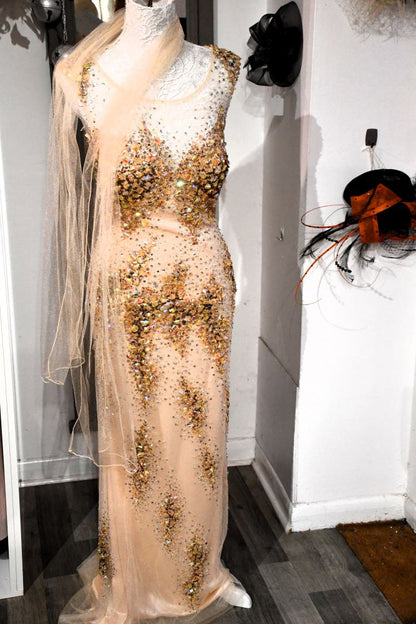 Tiffanys Gold Evening Dress BNWT