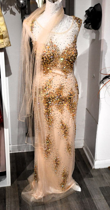 Tiffanys Gold Evening Dress BNWT