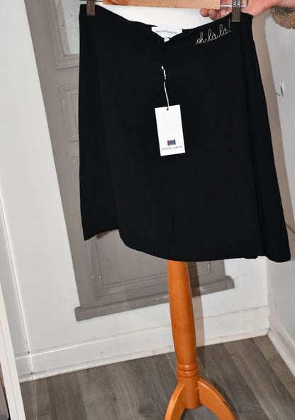 Maison La Biche Black Oh La La Mini Skirt BNWT (M)