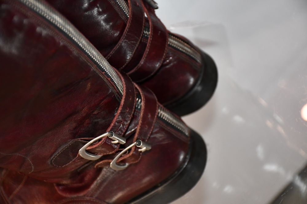 Paul Smith Burgundy Leather Knee High Biker Boots (6)