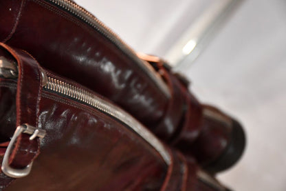 Paul Smith Burgundy Leather Knee High Biker Boots (6)