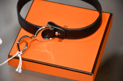 Hermes Pavane Horsebit leather bracelet