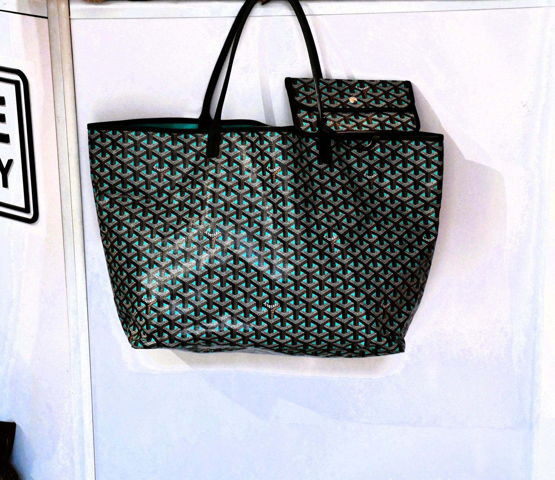 pre owned Goyard GM St Louis Clair Large Reversible Tote Bag