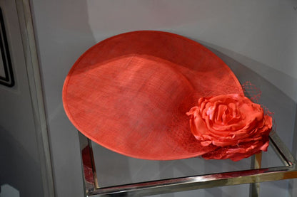 Sisters Hats & Co Orange Rose Saucer Hatinator