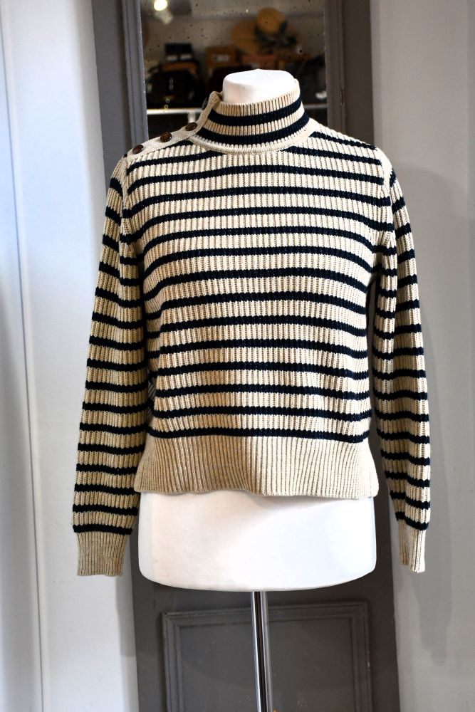 preloved Mos Mosh Striped Glitter Cotton Black Ivory Jumper