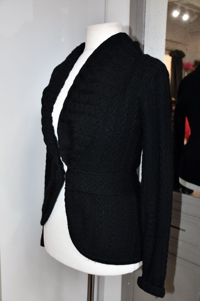 Paul Costello Black Wool Cardigan (10)