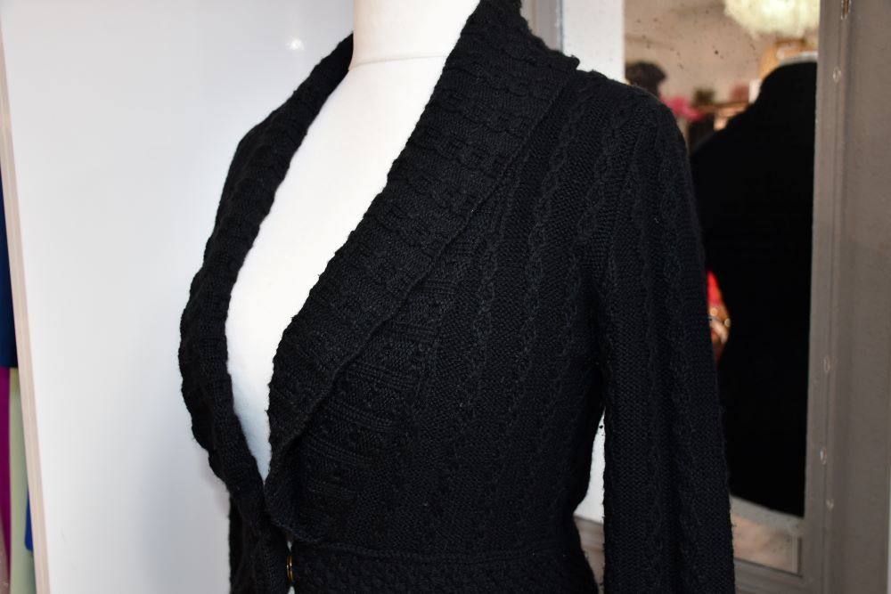 Paul Costello Black Wool Cardigan (10)