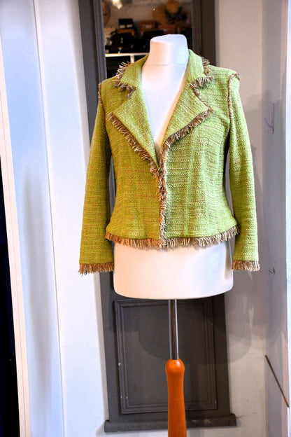 Marc Cain Cotton Lime Green Skirt Suit (8-10)