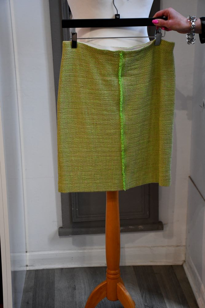 Marc Cain Cotton Lime Green Skirt Suit (8-10)