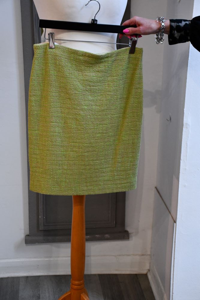 Marc Cain Cotton Lime Green Skirt Suit (8-10)