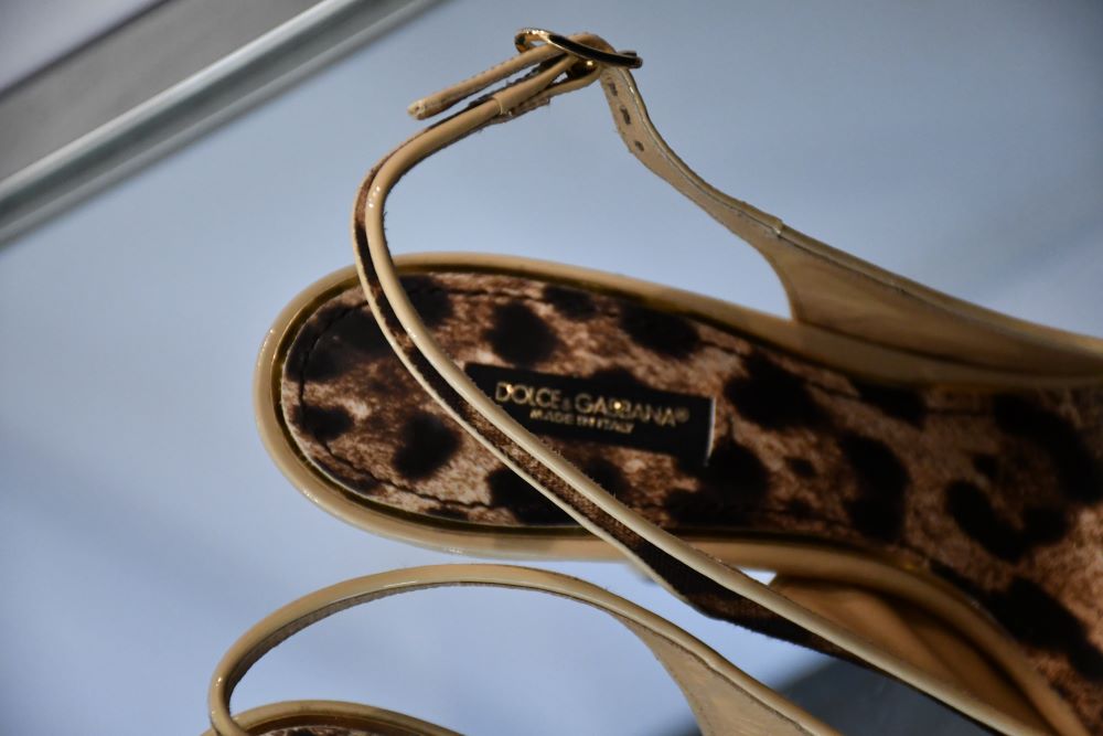 Dolce & Gabbana Leopard Slingback Leather High Heel Shoes (6)