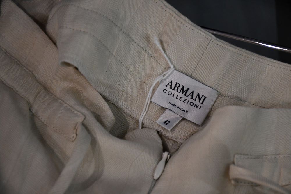 preowned Armani Collection Wide Leg Trousers