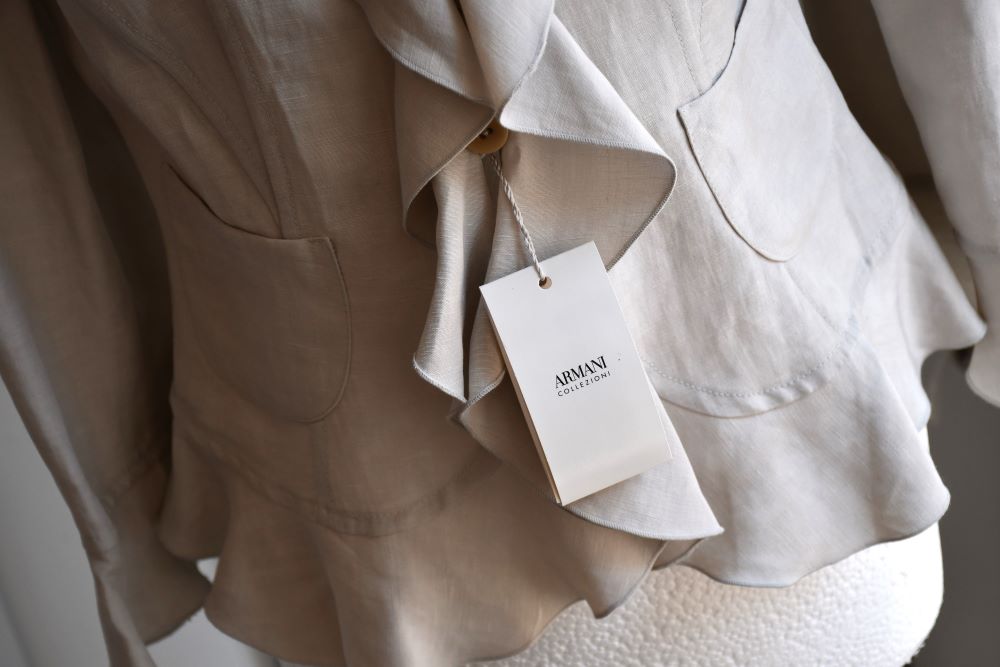Armani Stone Linen and Silk Pelum Jacket (10) BNWT
