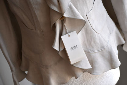 Armani Stone Linen and Silk Pelum Jacket (10) BNWT