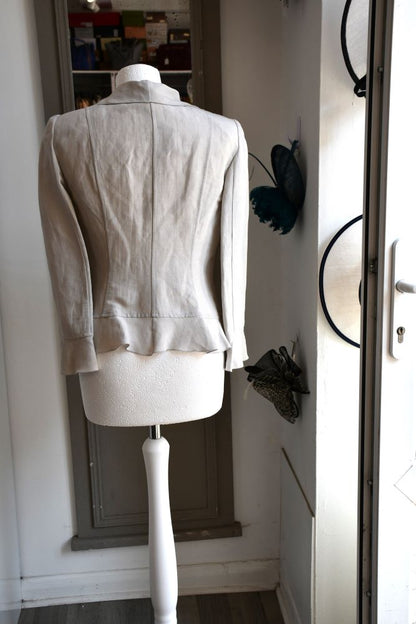 Armani Stone Linen and Silk Pelum Jacket (10) BNWT