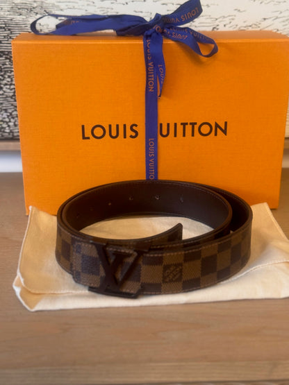 Louis Vuitton Damier Ebene LV Monogram Belt