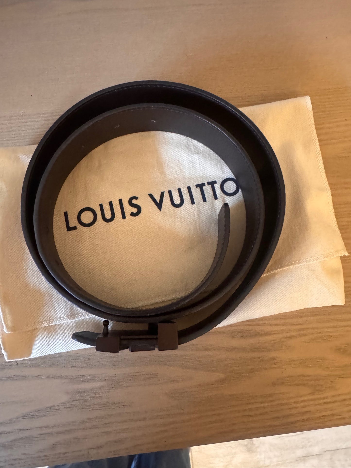 Louis Vuitton Damier Ebene LV Monogram Belt
