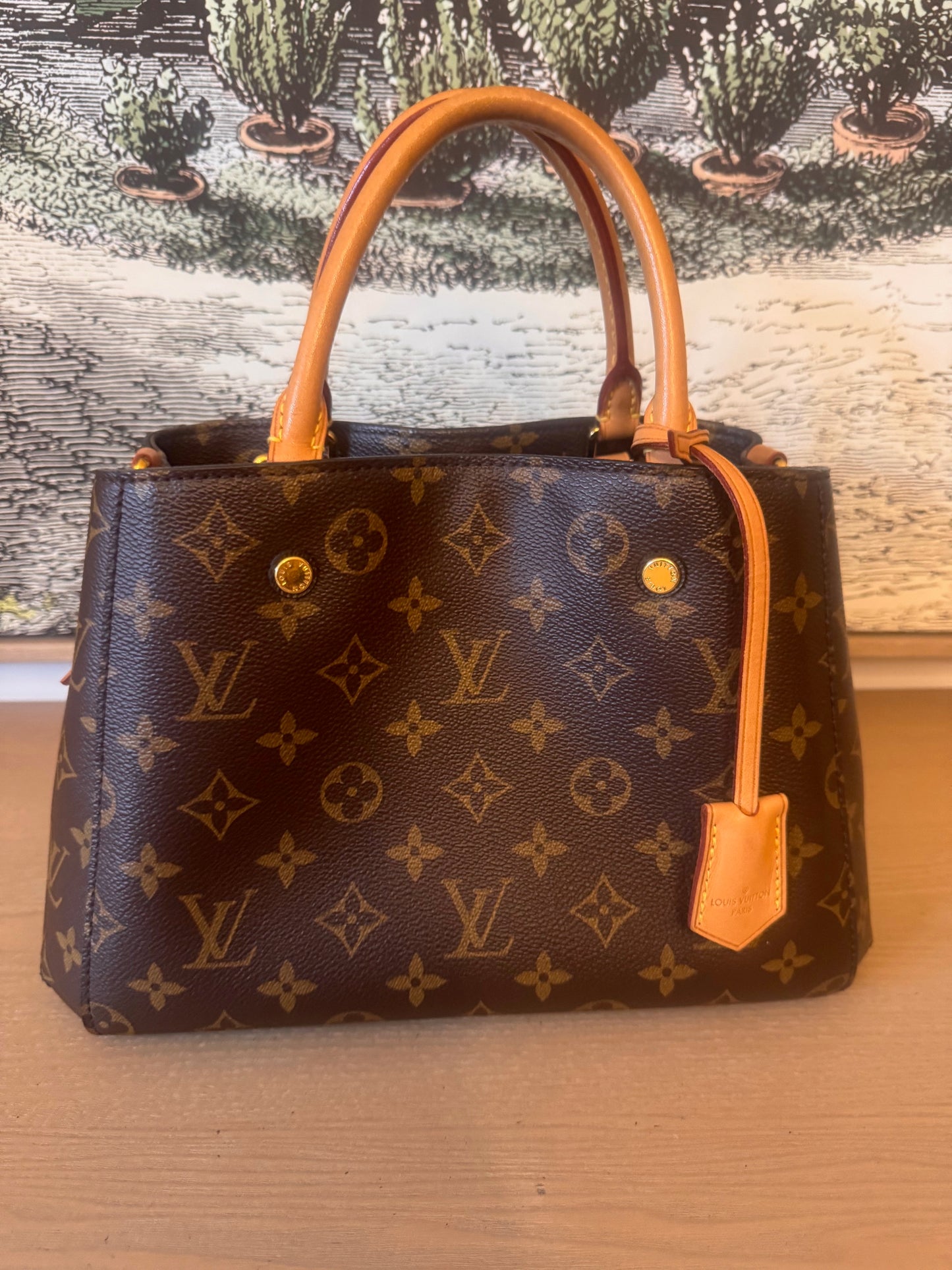 pre owned Louis Vuitton Montaigne PM Monogram Bag