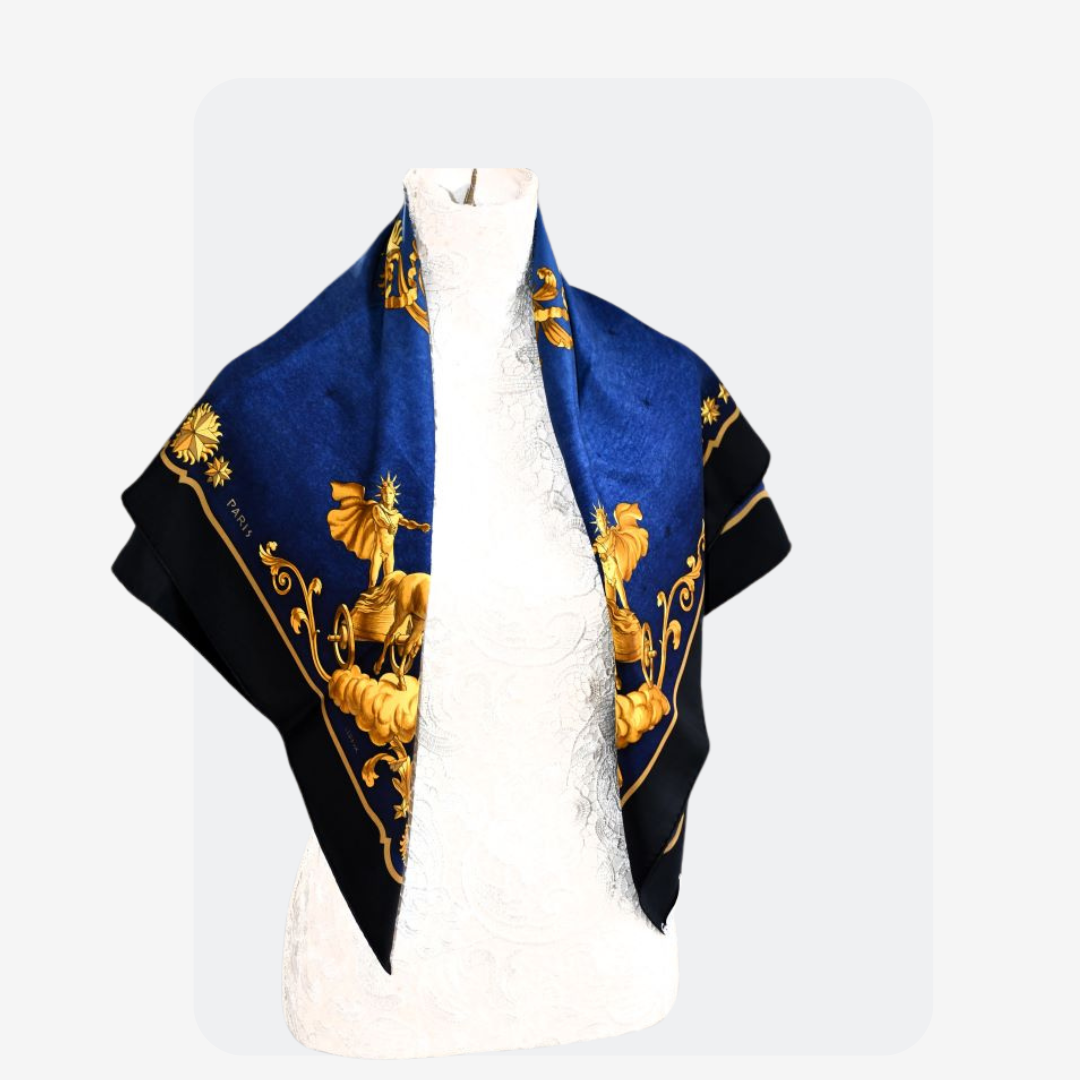 preowned Hermes Cosmos Silk Square Scarf