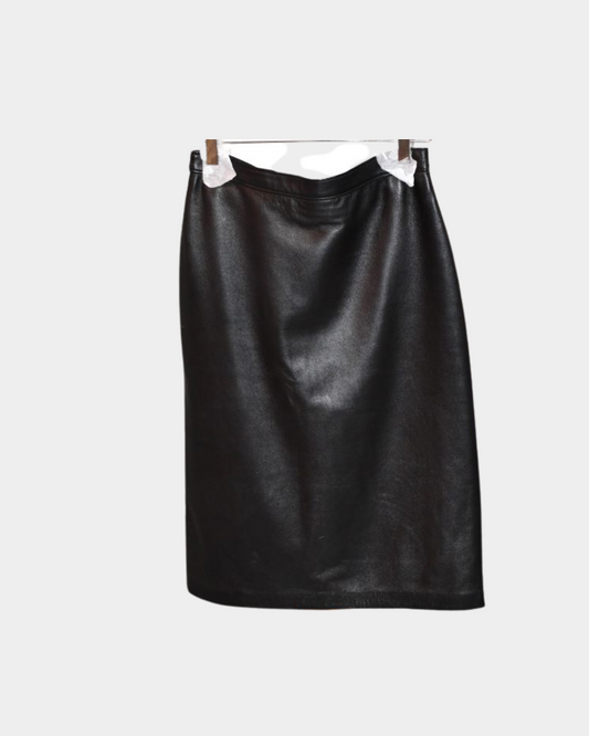 Sardar Black Leather Skirt (12)